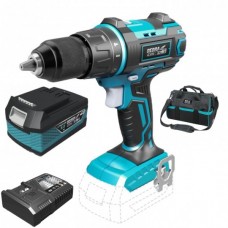 Dedra Set Masina de gaurit si insurubat cu percutie SAS+ALL acumulator Li-Ion 18V 5.0Ah incarcator rapid 125W si geanta